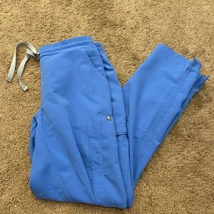 Figs scrubs XS petite Yola pants in ciel blue. EUC.